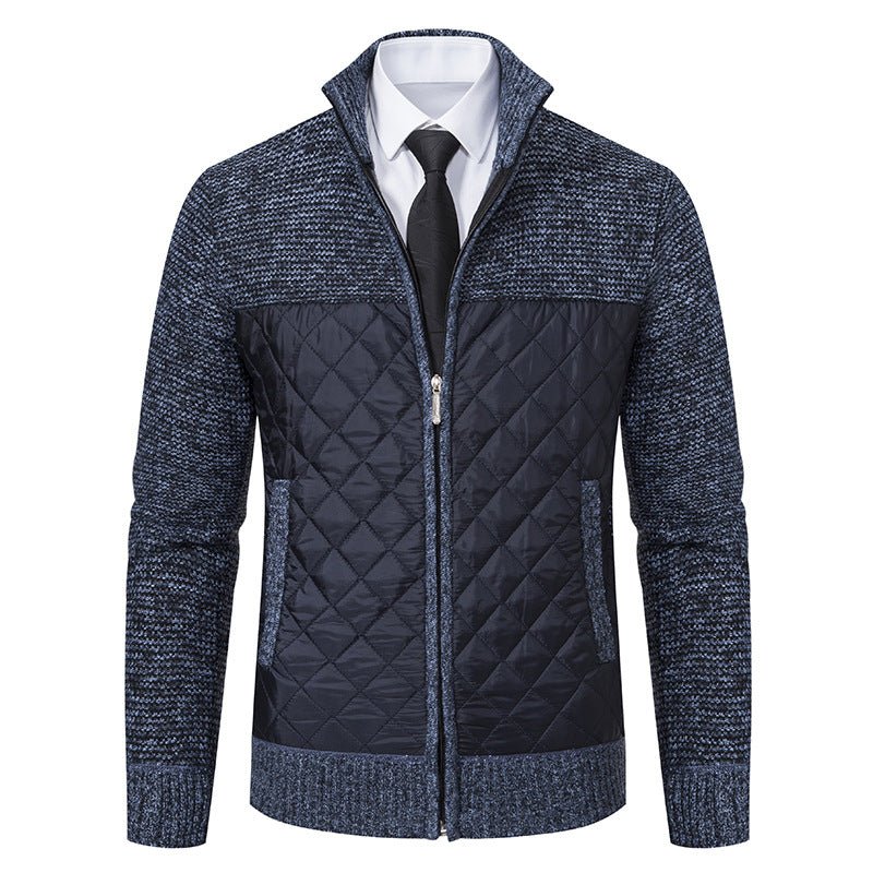 Men's Diamond Quilted Hybrid Knit Jacket - Harren Cole