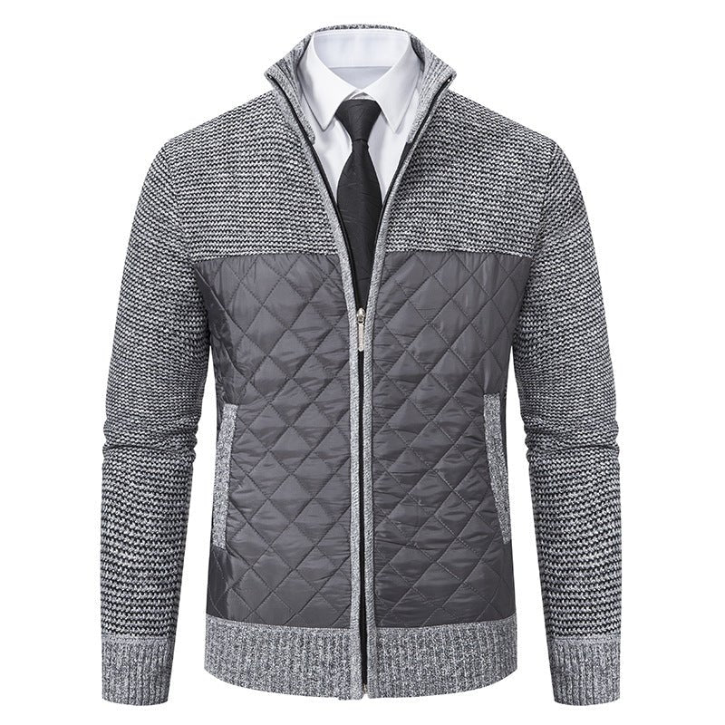 Men's Diamond Quilted Hybrid Knit Jacket - Harren Cole