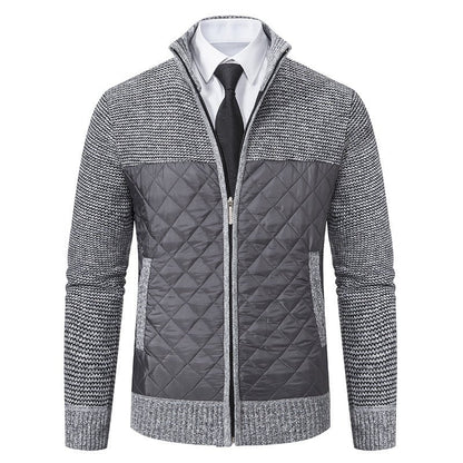 Men's Diamond Quilted Hybrid Knit Jacket - Harren Cole