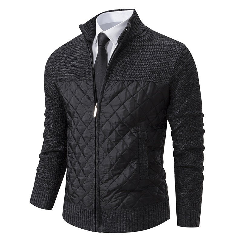 Men's Diamond Quilted Hybrid Knit Jacket - Harren Cole
