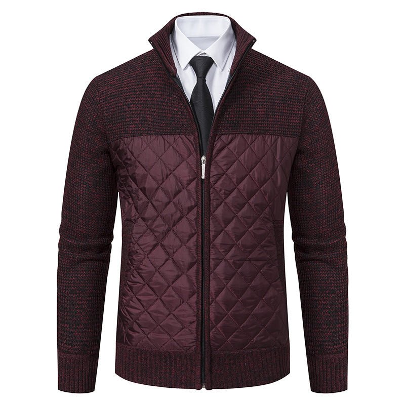 Men's Diamond Quilted Hybrid Knit Jacket - Harren Cole