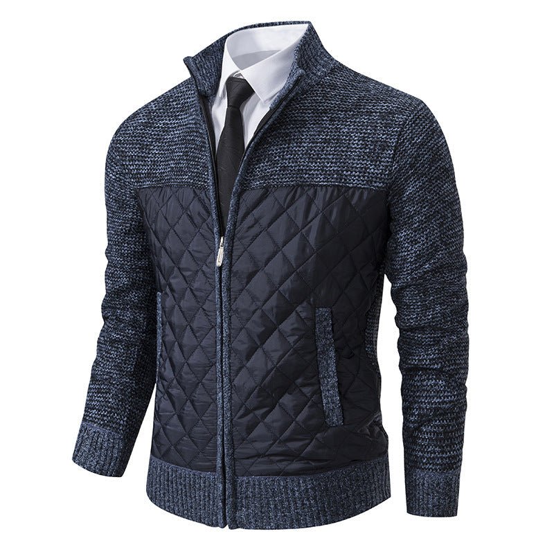 Men's Diamond Quilted Hybrid Knit Jacket - Harren Cole