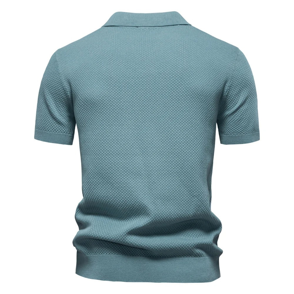 Men's Elegant Knit Polo Shirt - Harren Cole