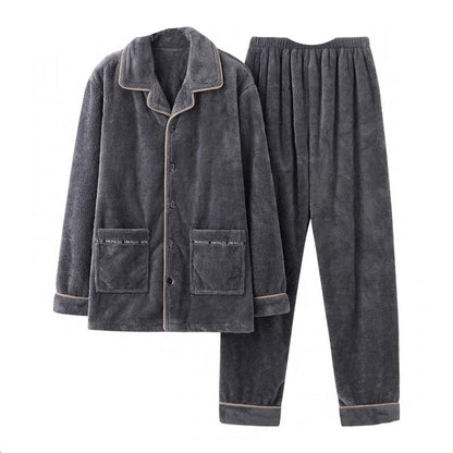 Men’s Fluffy Winter Pajamas Soft Warm Lounge Set - Harren Cole