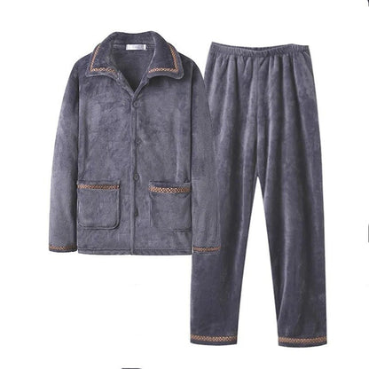 Men’s Fluffy Winter Pajamas Soft Warm Lounge Set - Harren Cole