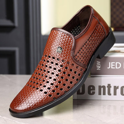 Men's Genuine Leather Business Dress Shoes - Harren Cole