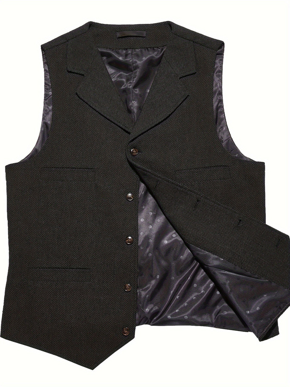 Men's Herringbone Tailored Vest - Harren Cole