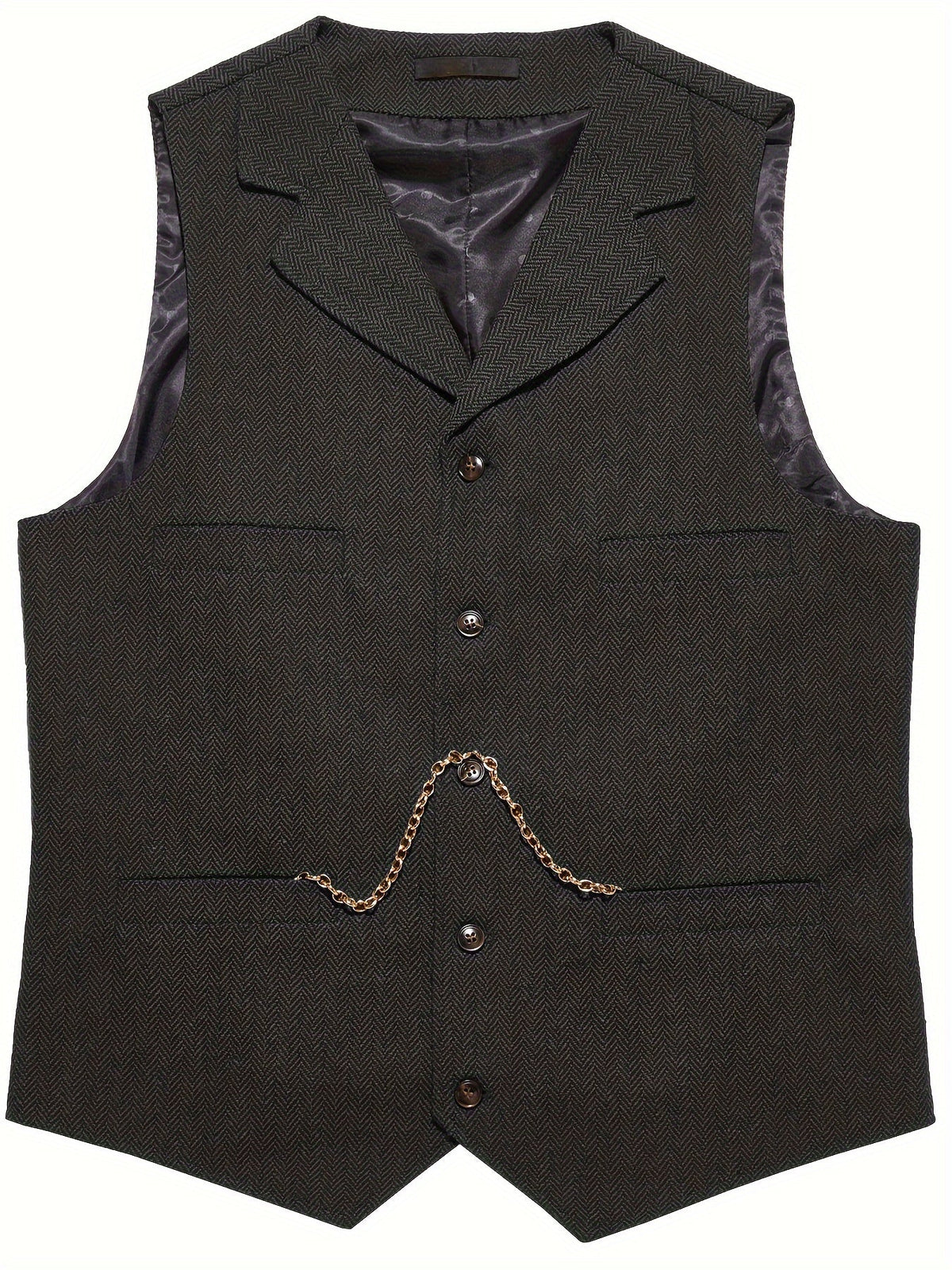 Men's Herringbone Tailored Vest - Harren Cole