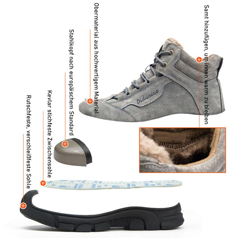 Men's Insulated Safety Work Shoes Gray - Harren Cole