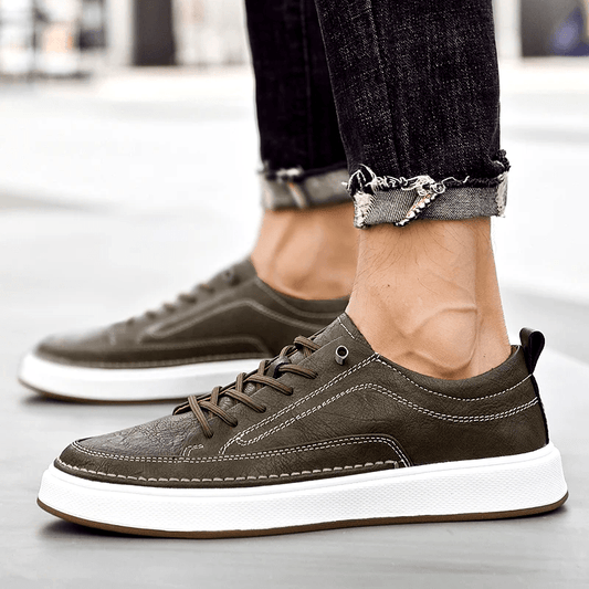 Men's Leather Casual Sneakers - Harren Cole