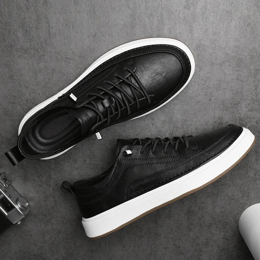 Men's Leather Casual Sneakers - Harren Cole