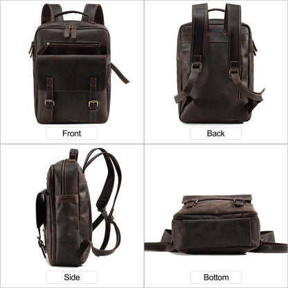 Men’s Leather Laptop Backpack - Harren Cole