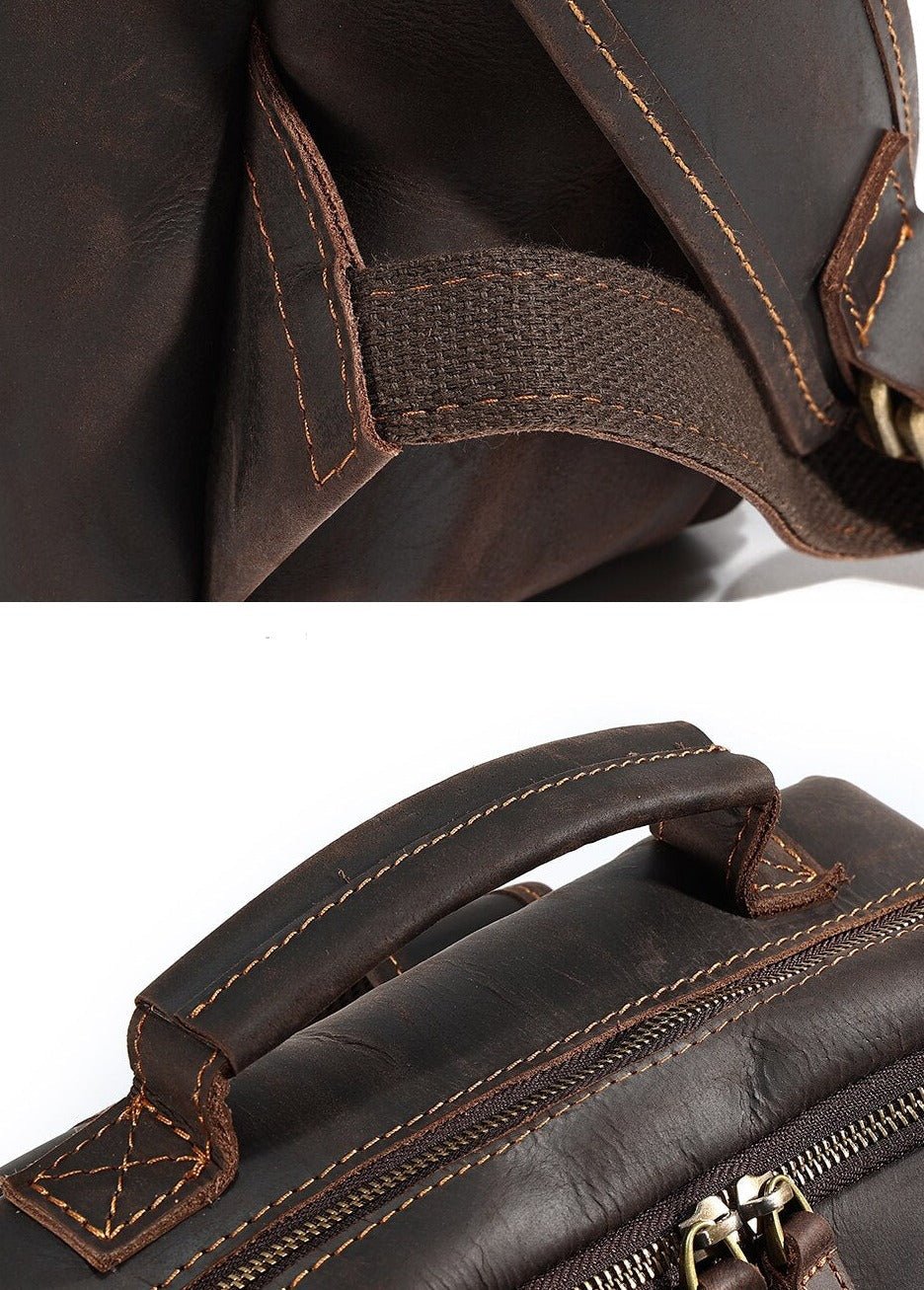Men’s Leather Laptop Backpack - Harren Cole