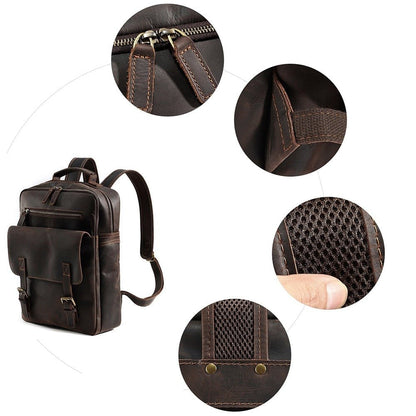 Men’s Leather Laptop Backpack - Harren Cole