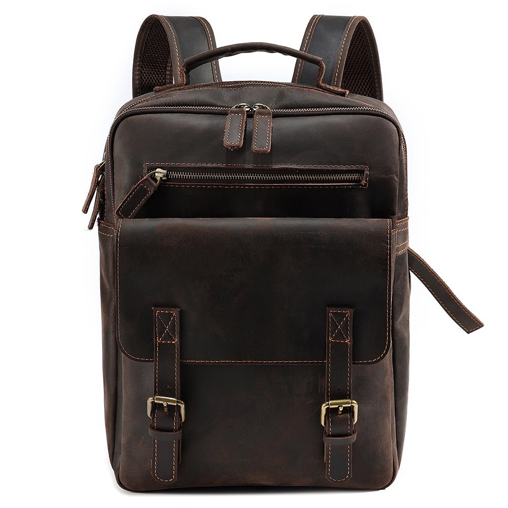 Men’s Leather Laptop Backpack - Harren Cole