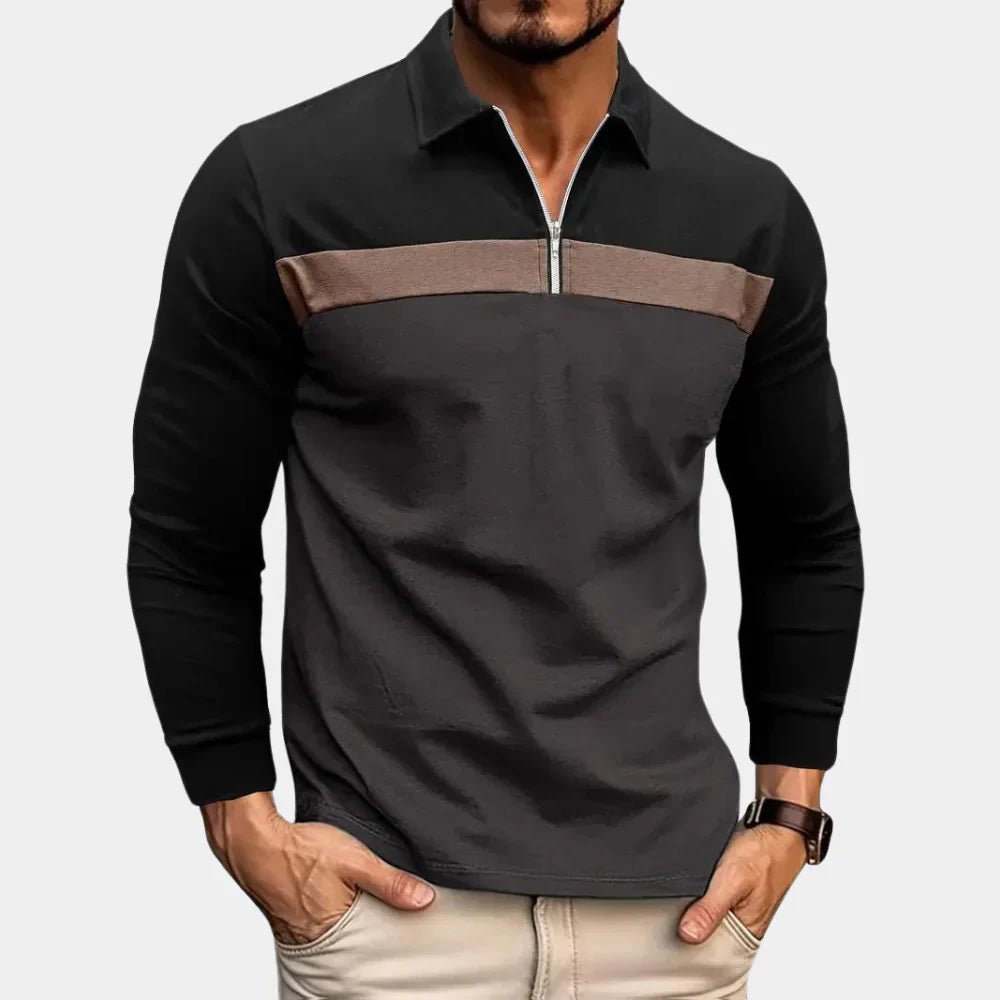 Men's Long Sleeve Classic Polo Shirt - Harren Cole