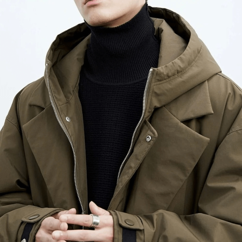 Men's Longline Winter Trench Coat - Harren Cole