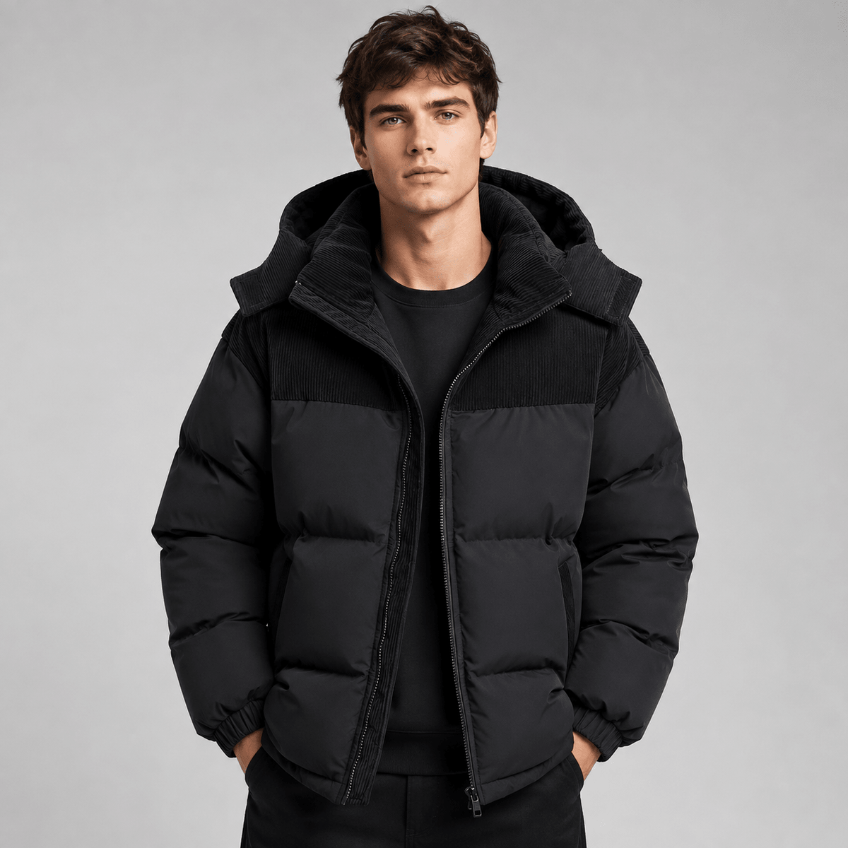 Men's Oversized Hooded Puffer Jacket - Harren Cole