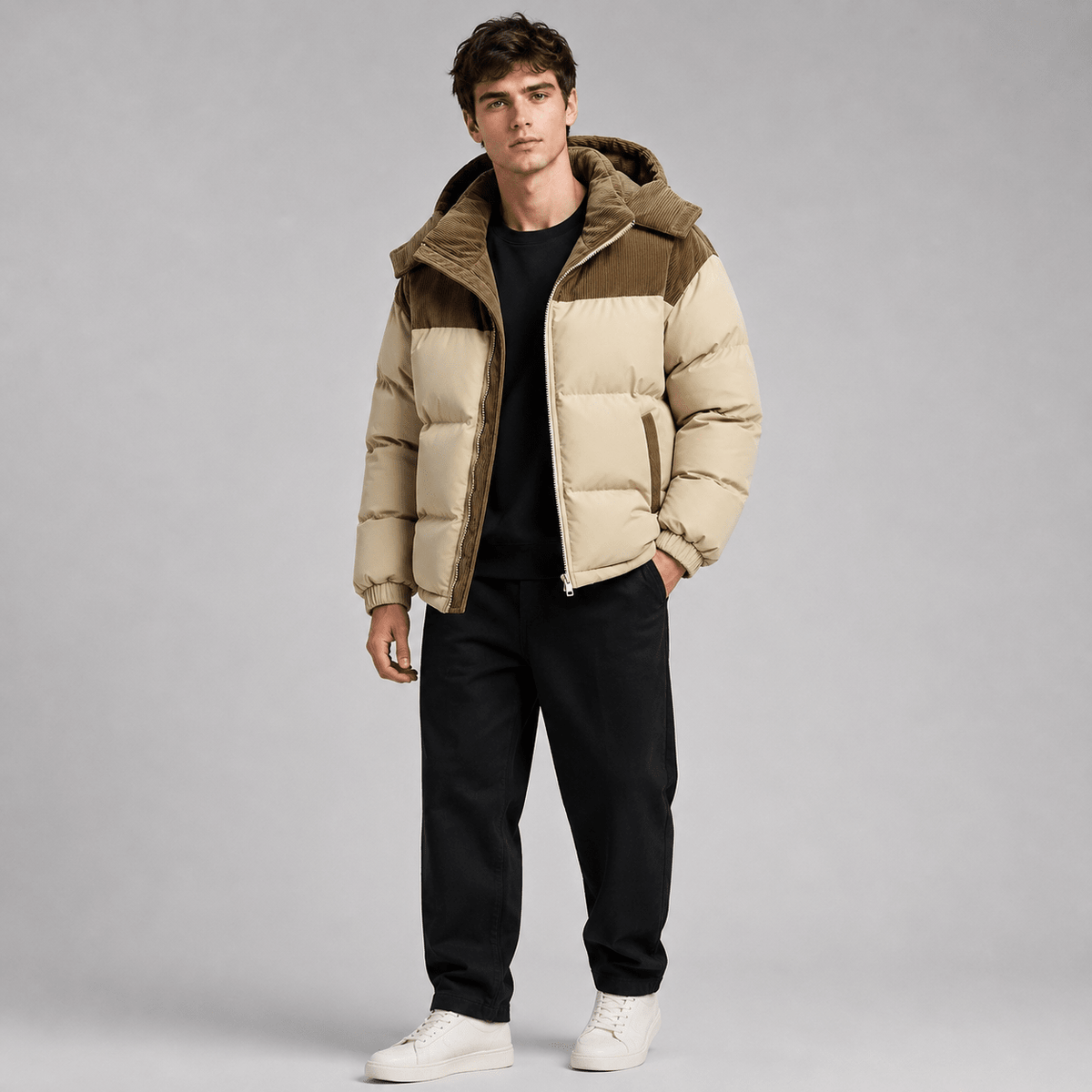 Men's Oversized Hooded Puffer Jacket - Harren Cole