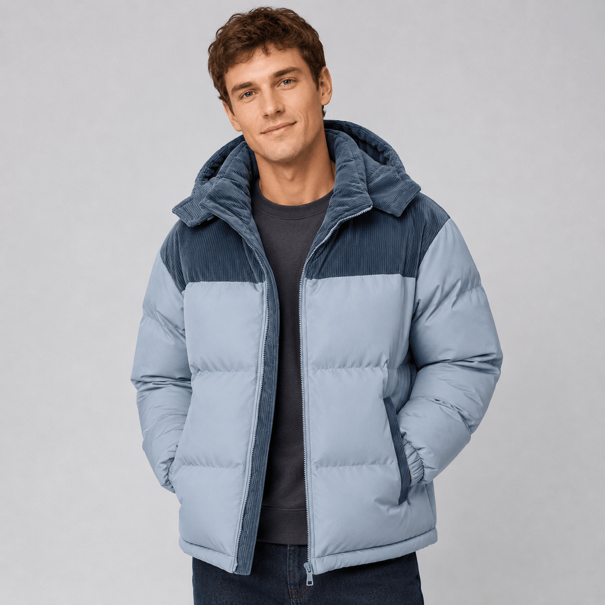 Men's Oversized Hooded Puffer Jacket - Harren Cole