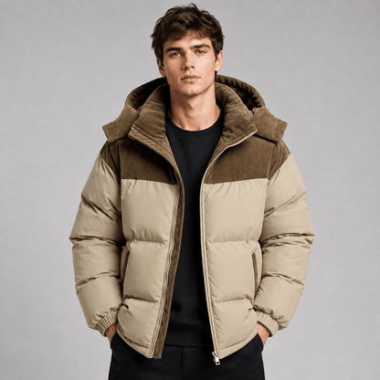 Men's Oversized Hooded Puffer Jacket - Harren Cole