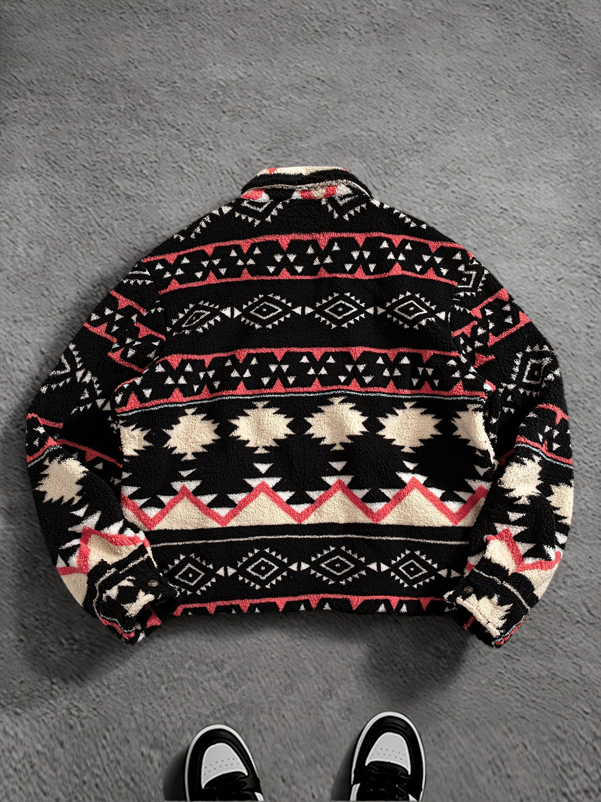 Men's Plush Fleece Jacket With Lapel Collar - Harren Cole