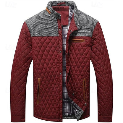 Men's Quilted Stand Collar Jacket - Harren Cole