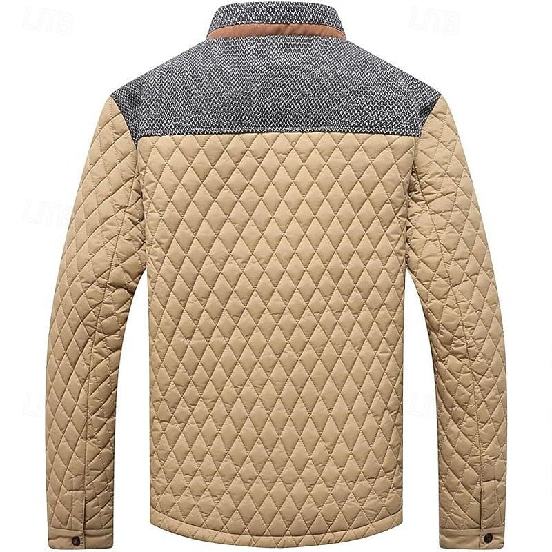Men's Quilted Stand Collar Jacket - Harren Cole