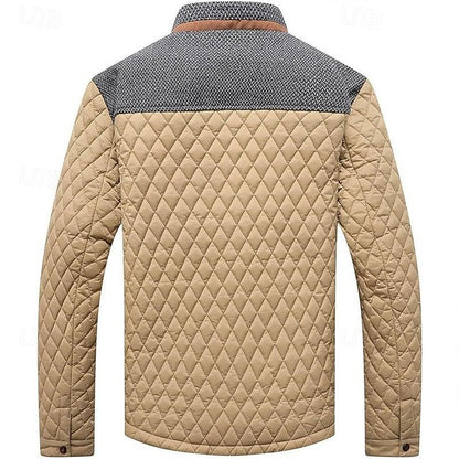 Men's Quilted Stand Collar Jacket - Harren Cole