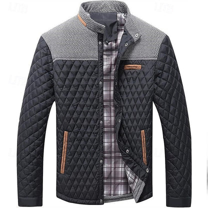 Men's Quilted Stand Collar Jacket - Harren Cole