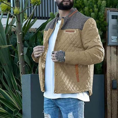 Men's Quilted Stand Collar Jacket - Harren Cole