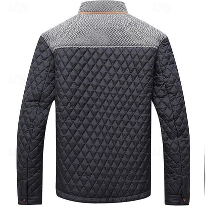 Men's Quilted Stand Collar Jacket - Harren Cole