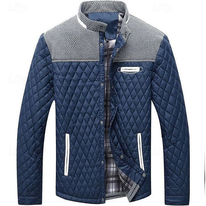 Men's Quilted Stand Collar Jacket - Harren Cole
