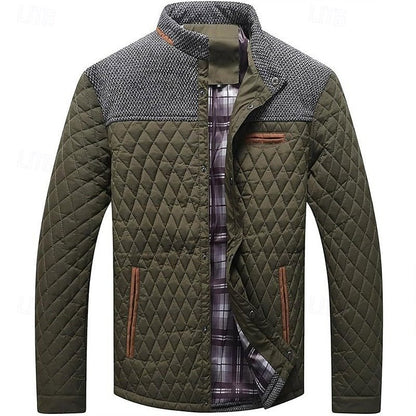 Men's Quilted Stand Collar Jacket - Harren Cole