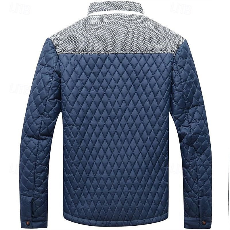 Men's Quilted Stand Collar Jacket - Harren Cole