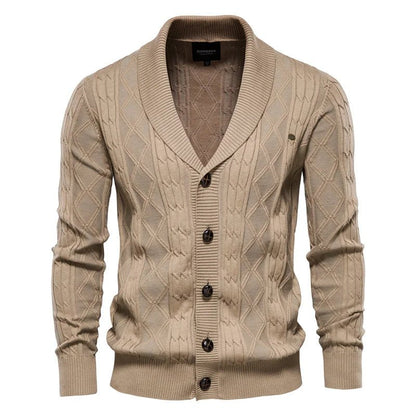 Men's Shawl Collar Cardigan Sweater - Harren Cole