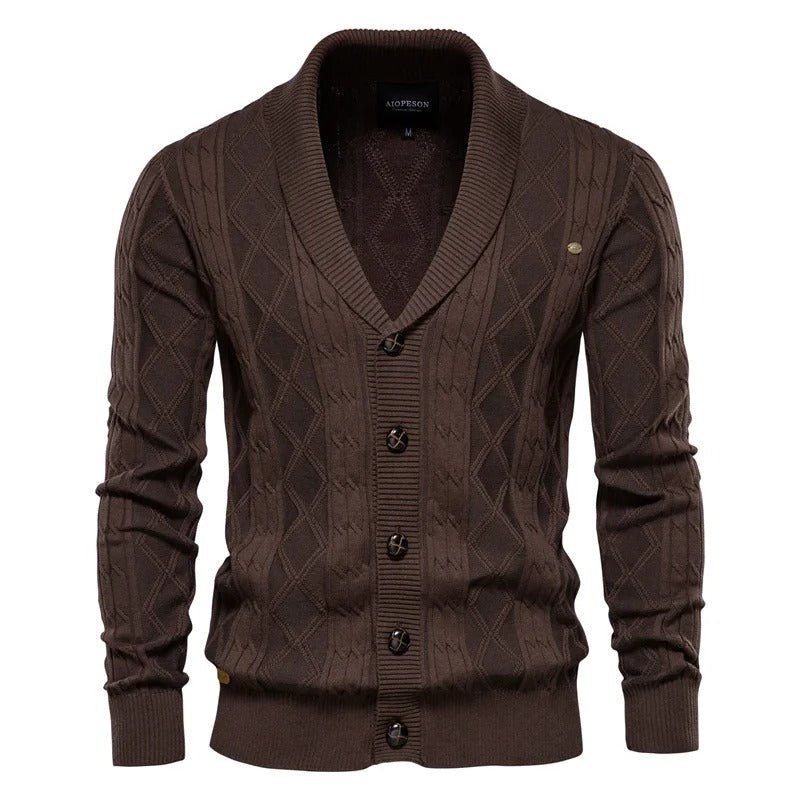 Men's Shawl Collar Cardigan Sweater - Harren Cole