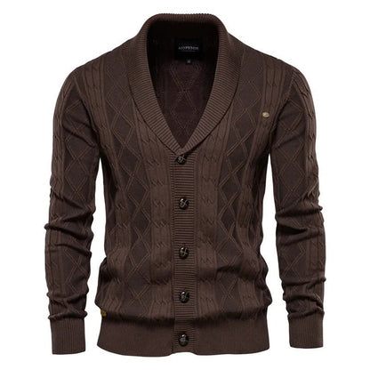 Men's Shawl Collar Cardigan Sweater - Harren Cole