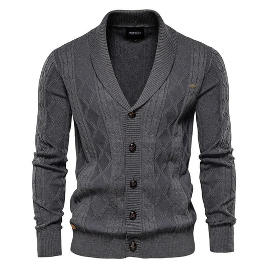 Men's Shawl Collar Cardigan Sweater - Harren Cole