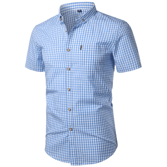 Men’s Short Sleeve Checkered Shirt - Harren Cole
