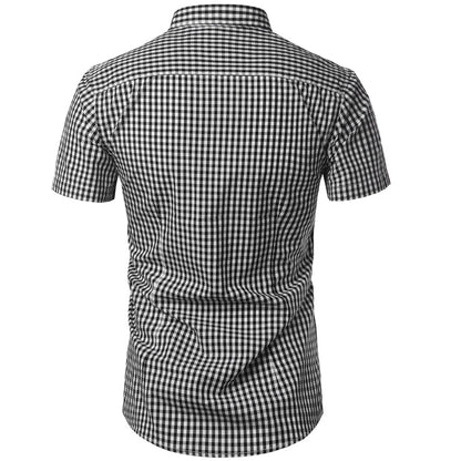 Men’s Short Sleeve Checkered Shirt - Harren Cole