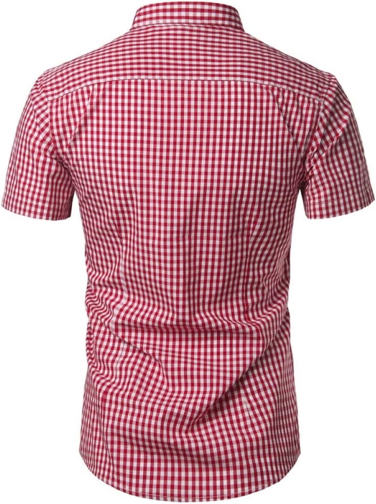 Men’s Short Sleeve Checkered Shirt - Harren Cole