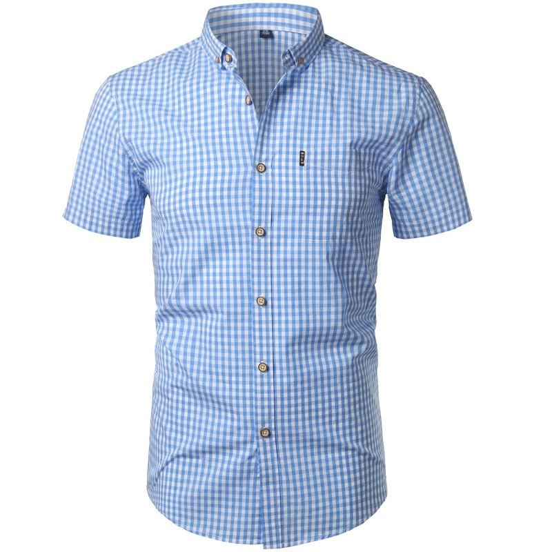 Men’s Short Sleeve Checkered Shirt - Harren Cole
