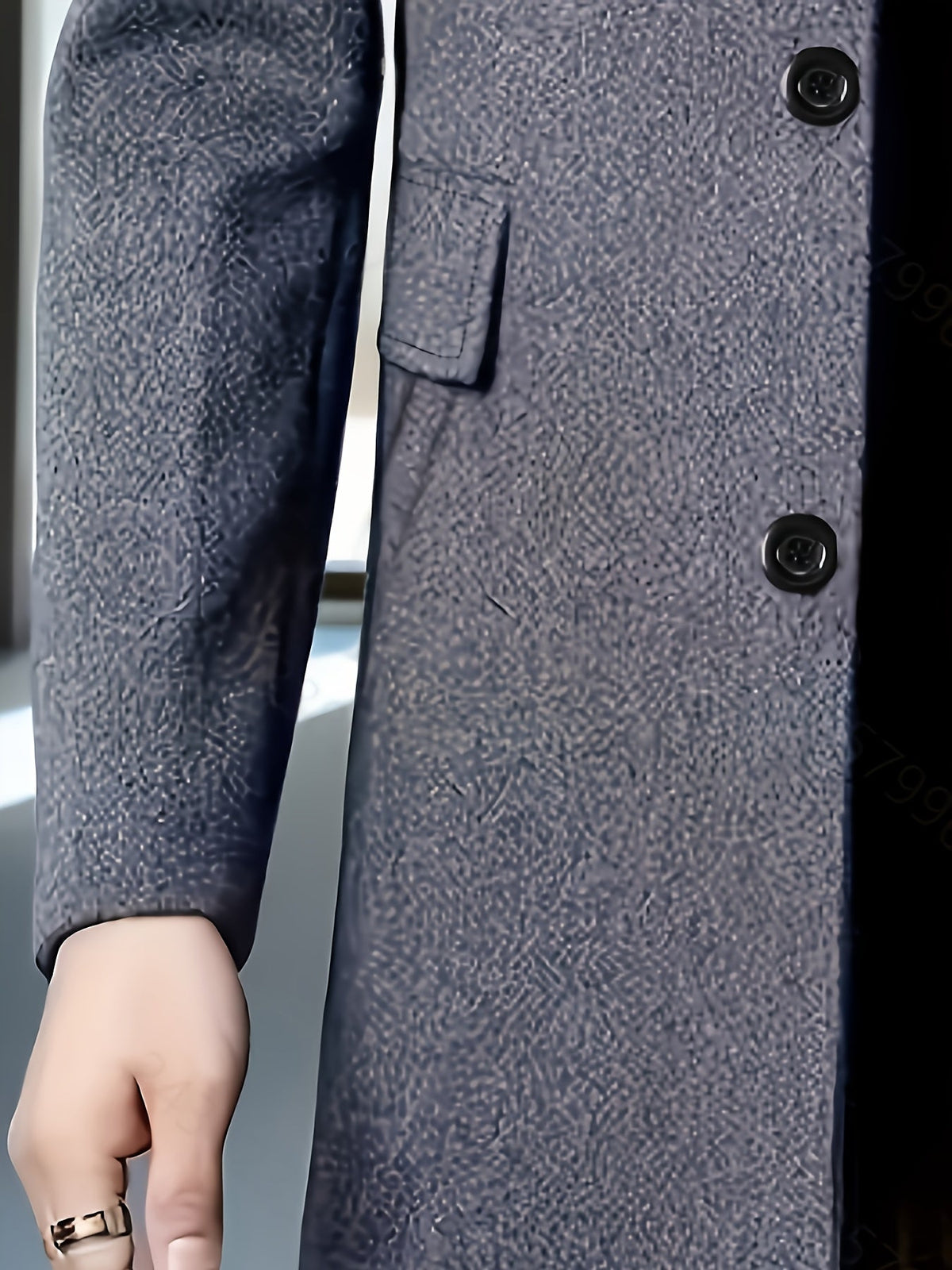 Men's Single-Breasted Long Coat - Harren Cole