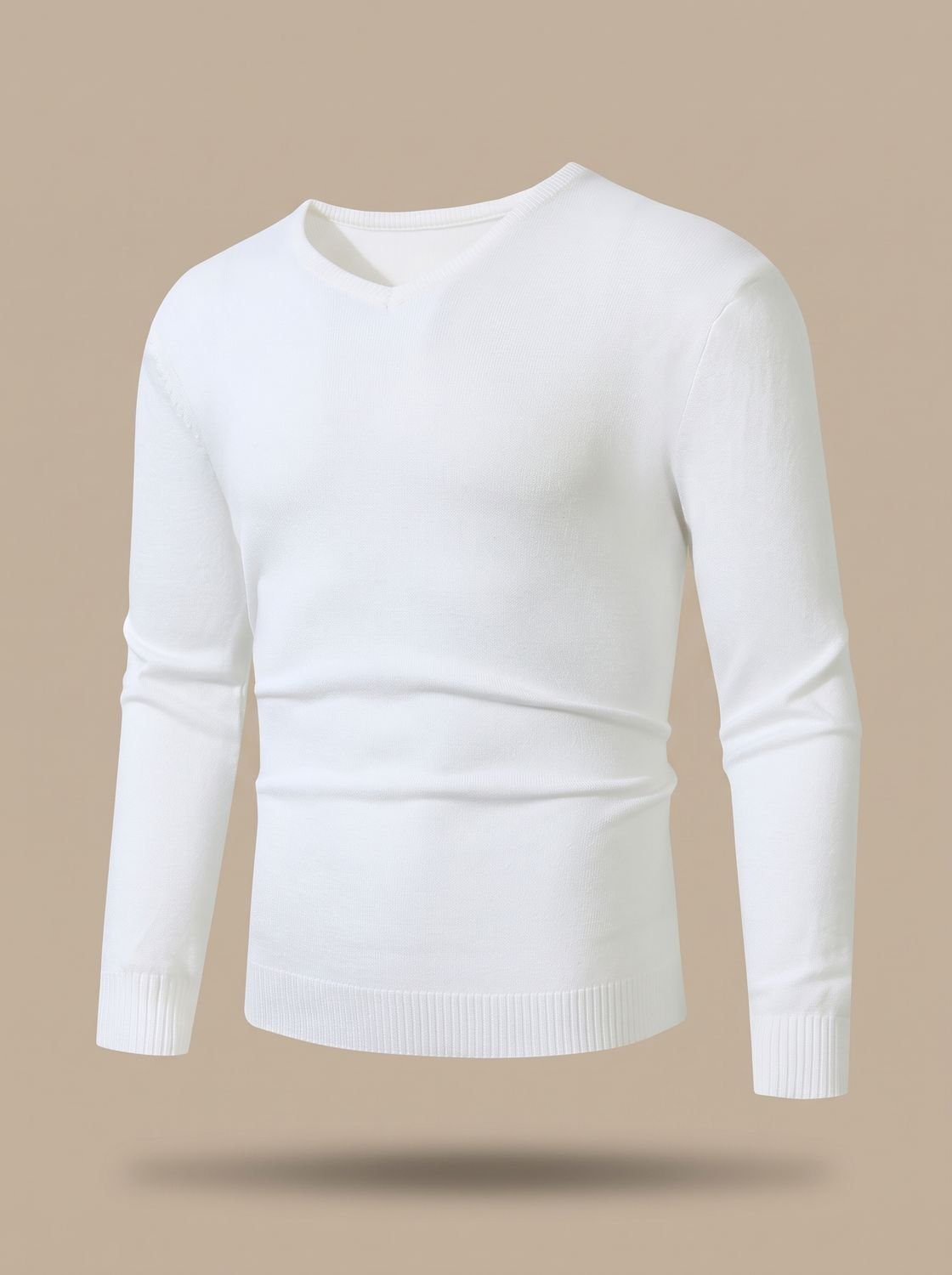 Men's Slim-Fit V-Neck Fine-Knit Sweater - Harren Cole