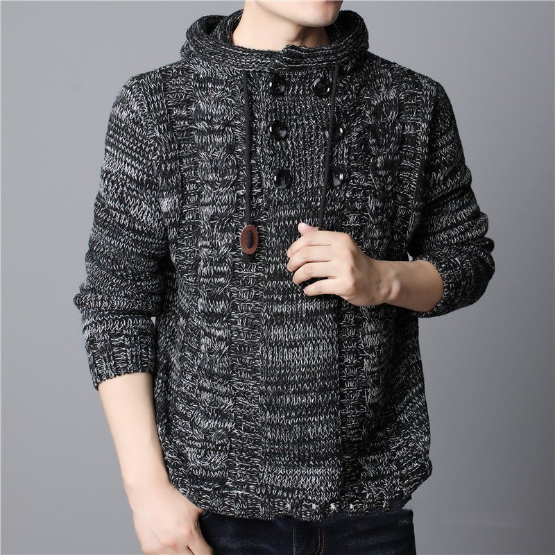 Men's Thick Knit Structured Hoodie - Harren Cole
