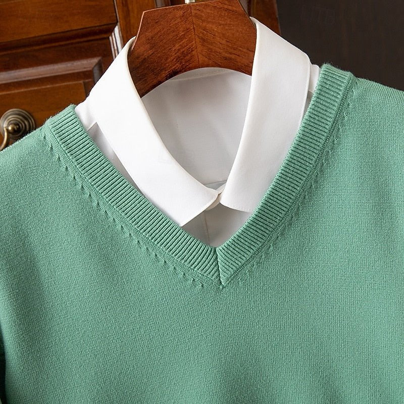 Men's V-Neck Knit Sweater - Harren Cole