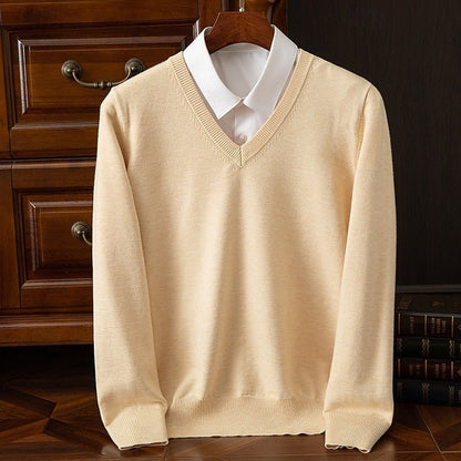 Men's V-Neck Knit Sweater - Harren Cole