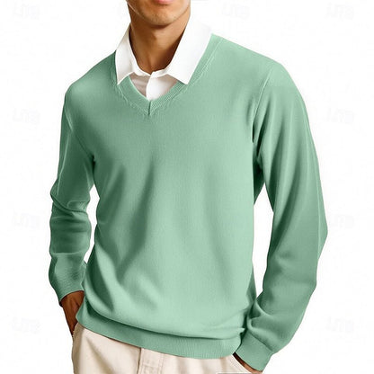 Men's V-Neck Knit Sweater - Harren Cole