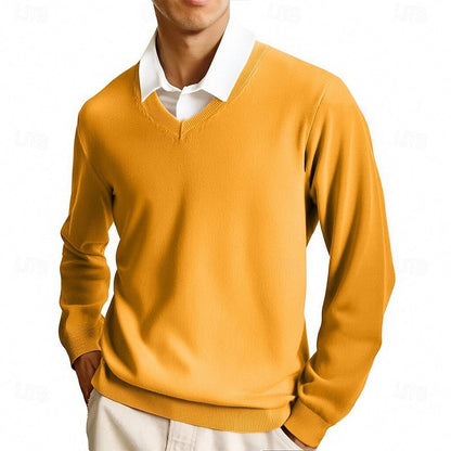 Men's V-Neck Knit Sweater - Harren Cole